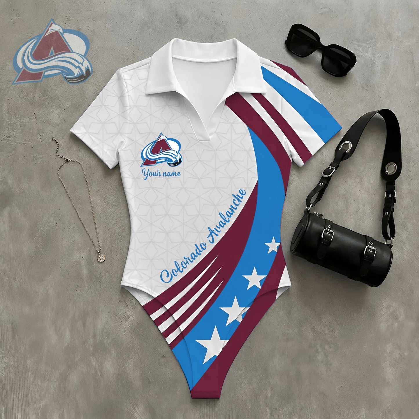 PREMIUM NHL X CA Women‘s Slim-Fit V-Neck Polo Bodysuit NDT NHM 270526