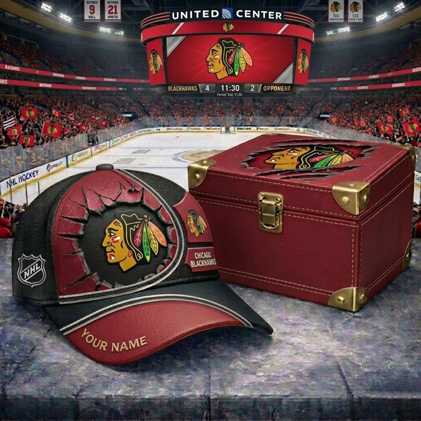 PREMIUM NHL X CB CRACK CUSTOM NAME HAT V303 NDT NHM 150526