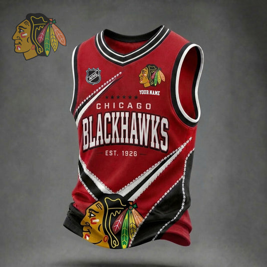 PREMIUM NHL X CB Game Day V-Neck Tank Top Custome Shirt NDT NHM 060626