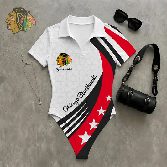 PREMIUM NHL X CB Women‘s Slim-Fit V-Neck Polo Bodysuit NDT NHM 270526