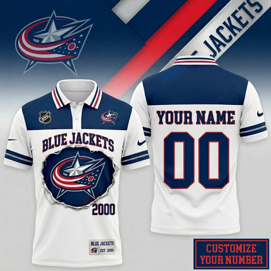 PREMIUM NHL X CBJ CLASSIC POLO SHIRT LIMITED EDITIONS NDT NHM 010626