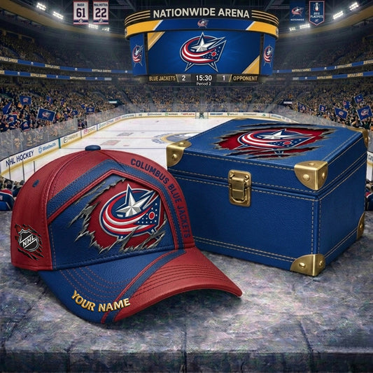 PREMIUM NHL X CBJ CRACK CUSTOM NAME V3 PLUS HAT NDT NHM 210426