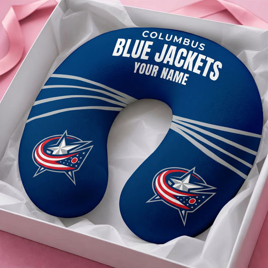 PREMIUM NHL X CBJ Neck Pillow Custome Name For Fan NDT VHM 150526