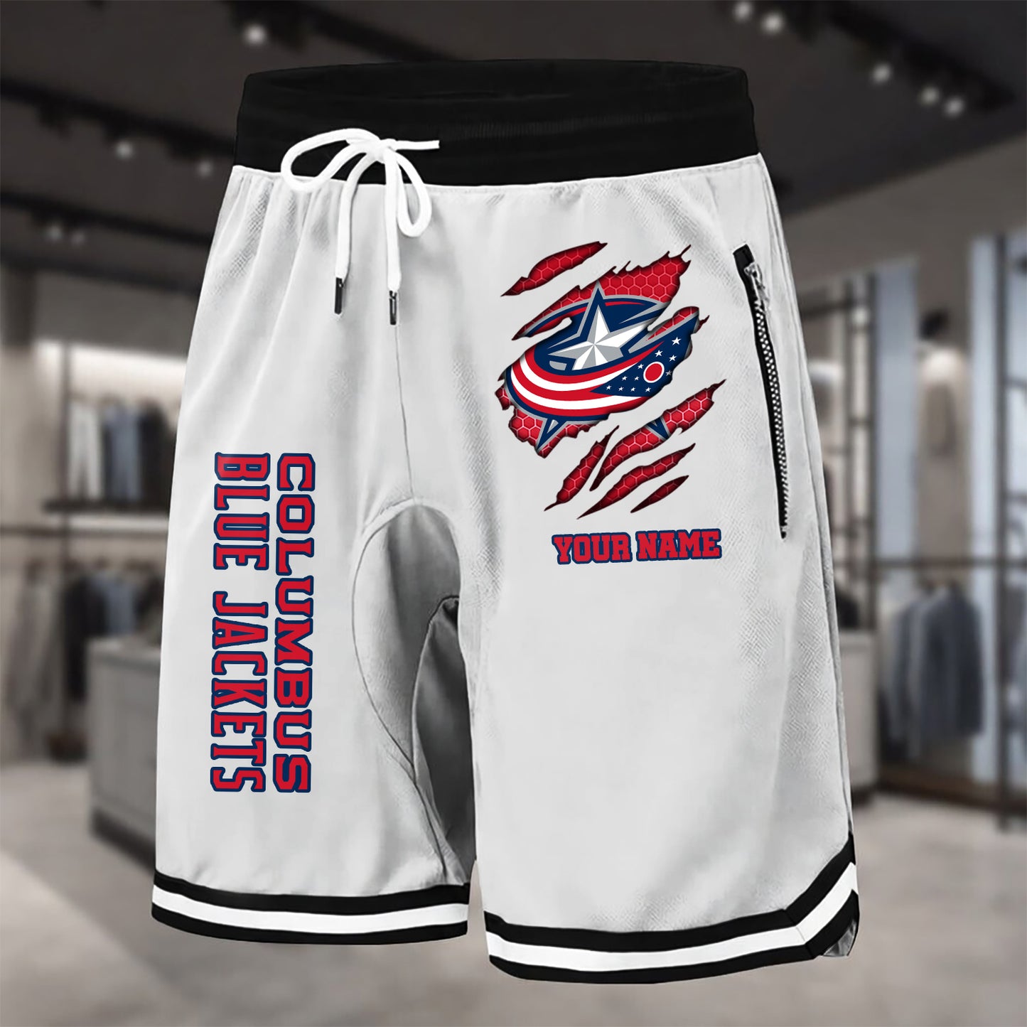 PREMIUM NHL X CBJ Summer Fitness Breathable Basketball Shorts NDT NHM 240426
