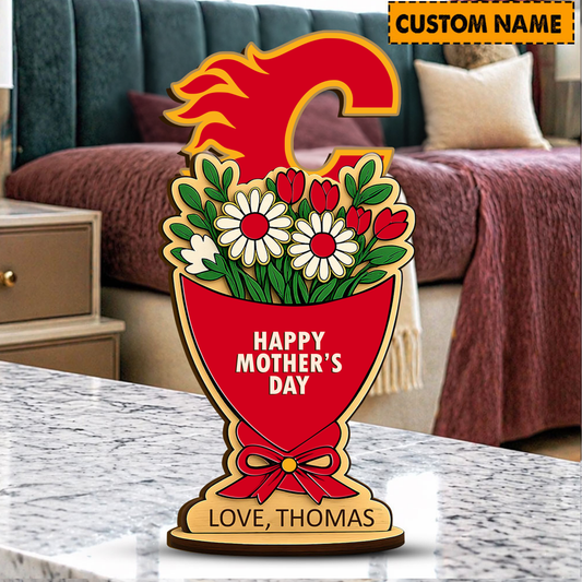 PREMIUM NHL X CF Custom Name Happy Mother's Day Wooden Plaque Gifts For Fan NDT VHM 170426