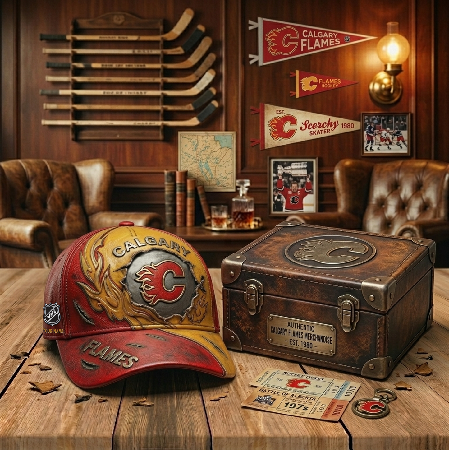 PREMIUM NHL X CF VINTAGE CUSTOME NAME HAT NDT VHM 180426