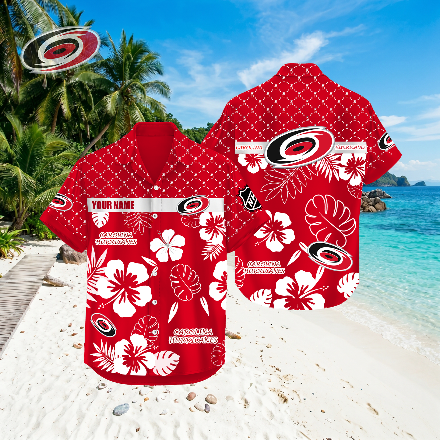 PREMIUM NHL X CH Hawaiian Shirt Custom Name For Summer Holiday NDT VHM 270426