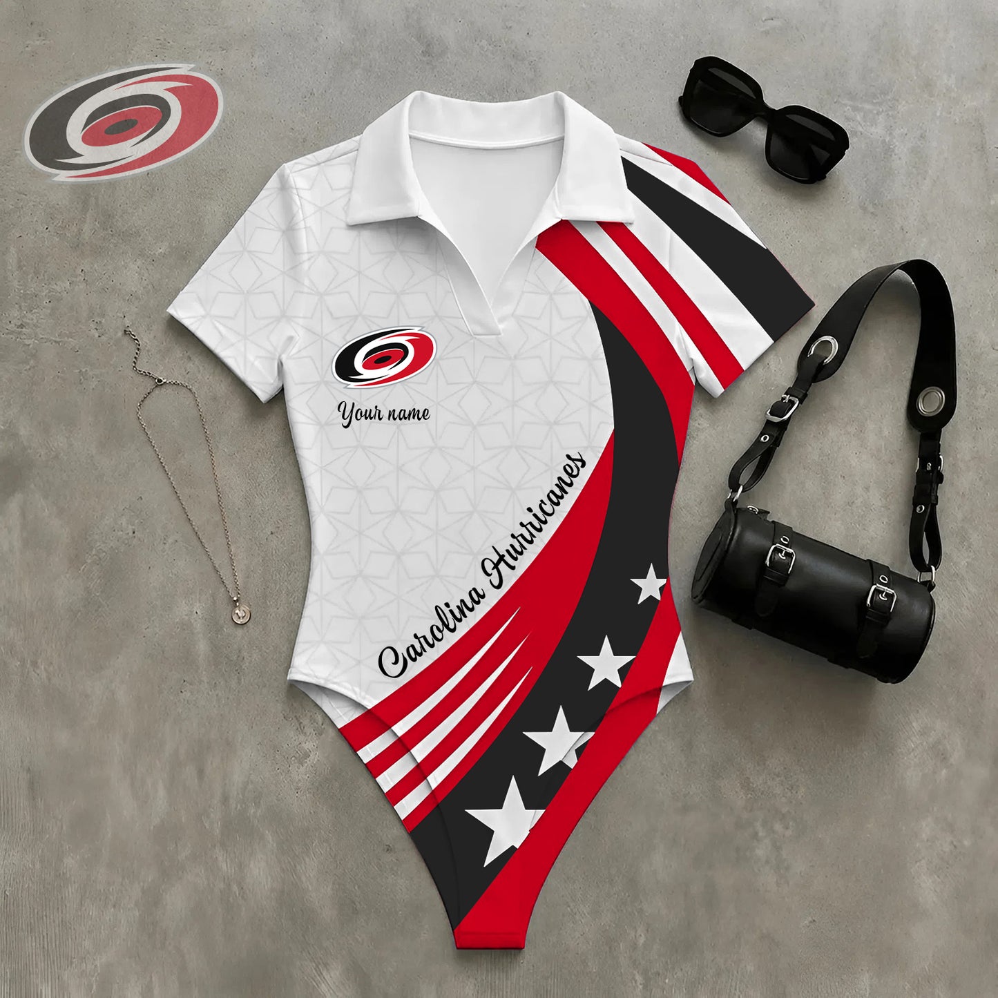 PREMIUM NHL X CH Women‘s Slim-Fit V-Neck Polo Bodysuit NDT NHM 270526