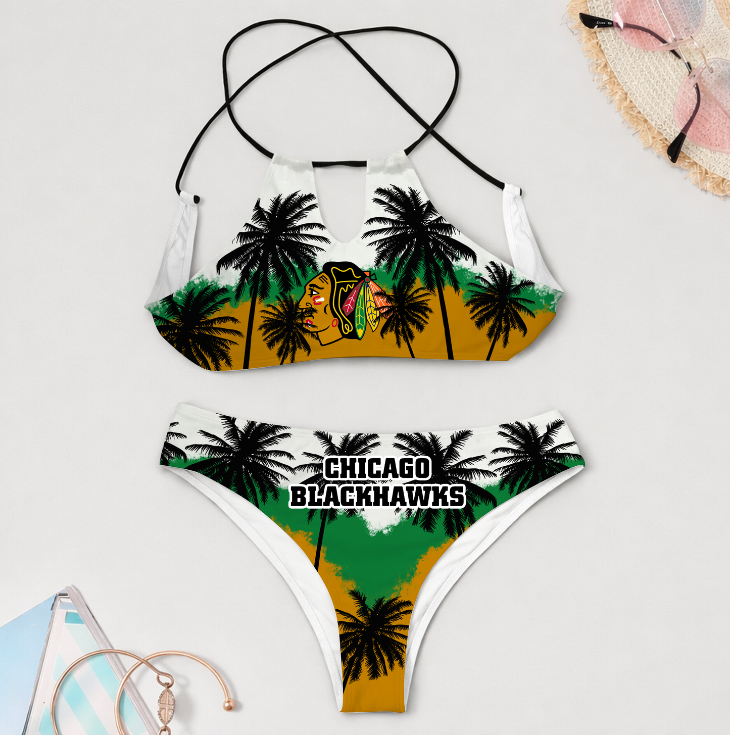 PREMIUM NHL X CHI 3D Women Cami Swimsuit Women Bikini For Summer HOLIDAY