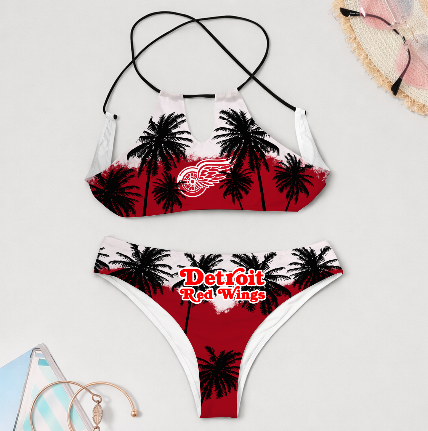 PREMIUM NHL X DRW 3D Women Cami Swimsuit Women Bikini For Summer HOLIDAY