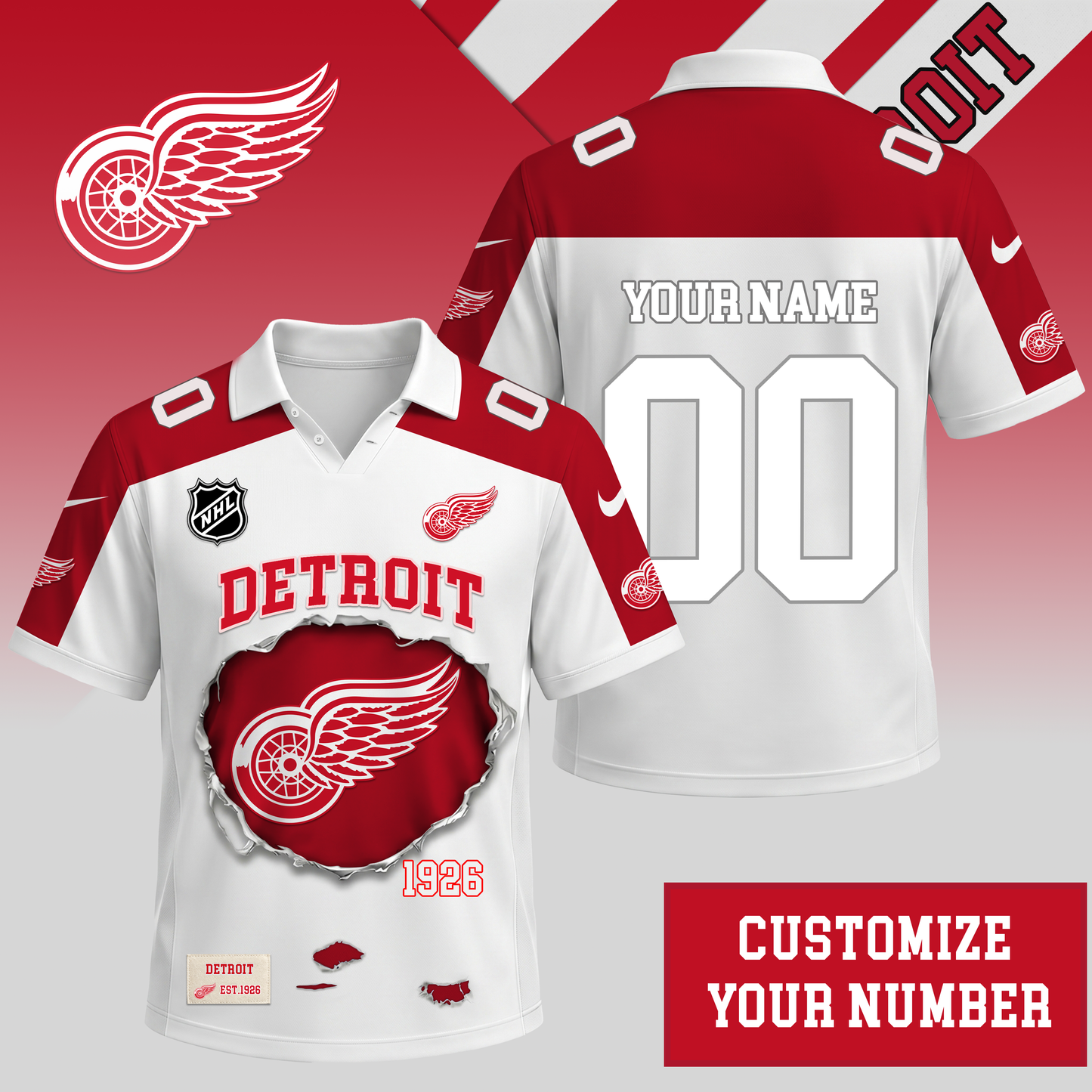 PREMIUM NHL X DRW Streetwear Polo Shirt Custom Gifts For Fan NDT VHM 010626
