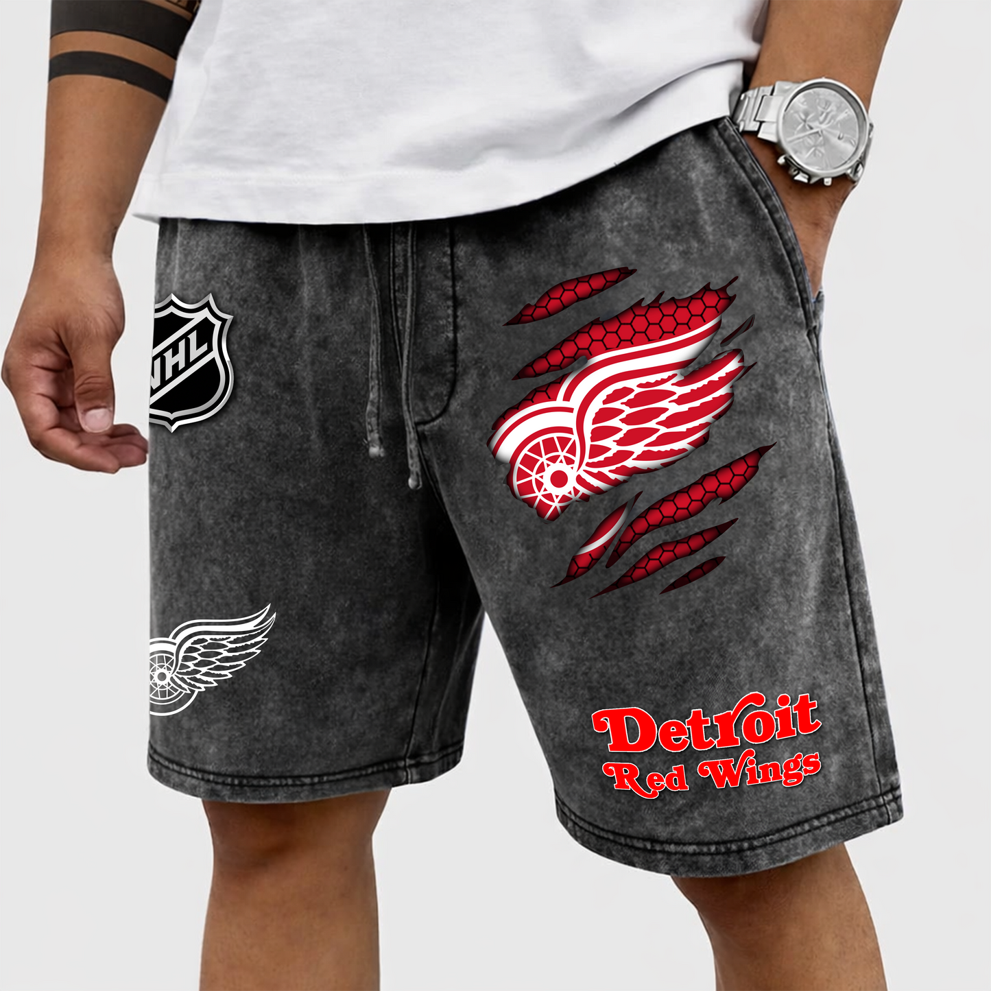 PREMIUM NHL X DRW WASH SHORTS FOR SUMMER HOLIDAY NDT VHM  070426