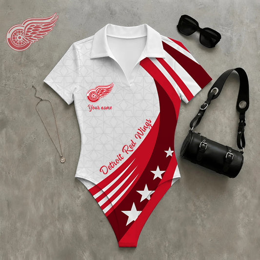 PREMIUM NHL X DRW Women‘s Slim-Fit V-Neck Polo Bodysuit NDT NHM 270526