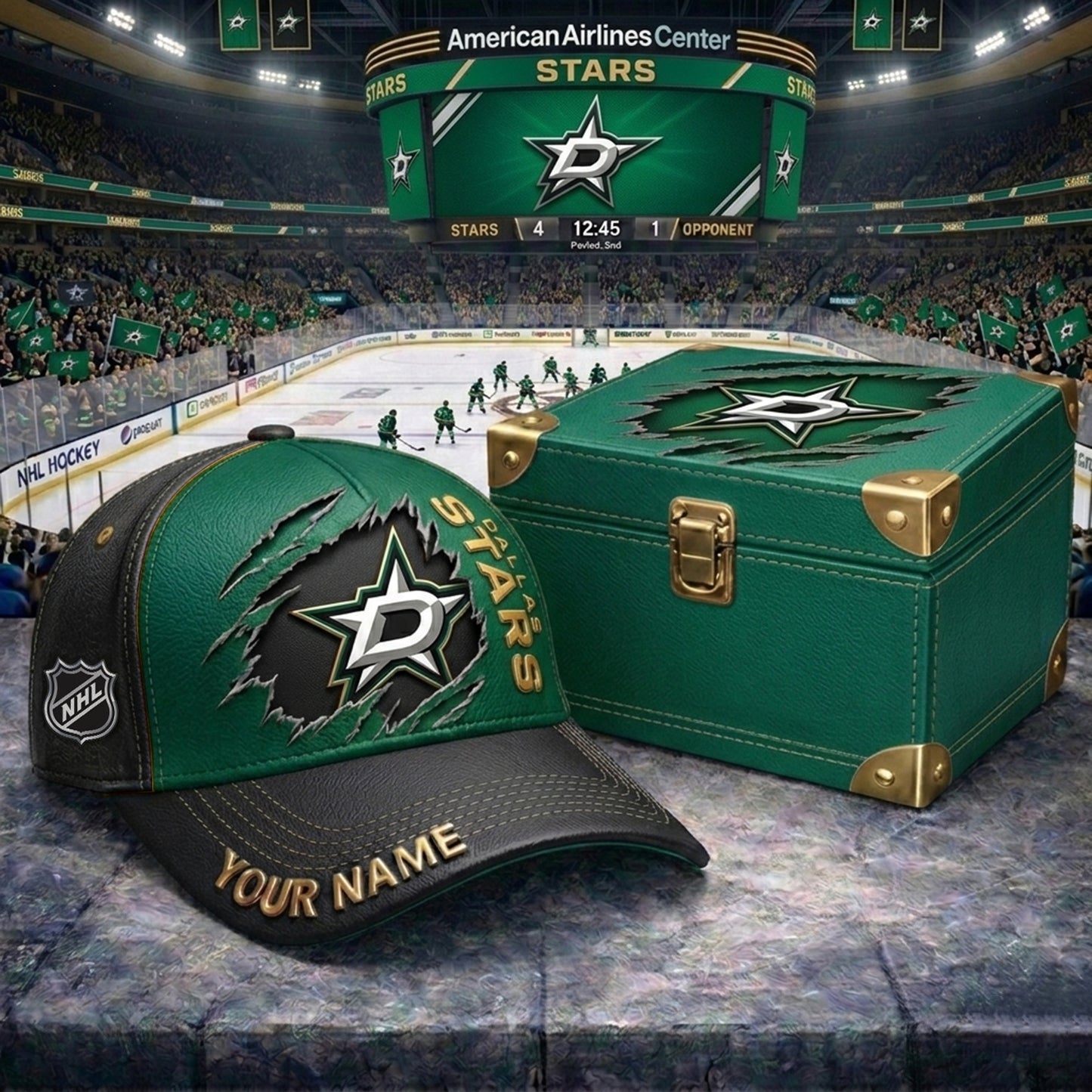 PREMIUM NHL X DS CRACK CUSTOM NAME HAT NDT NHM 160426