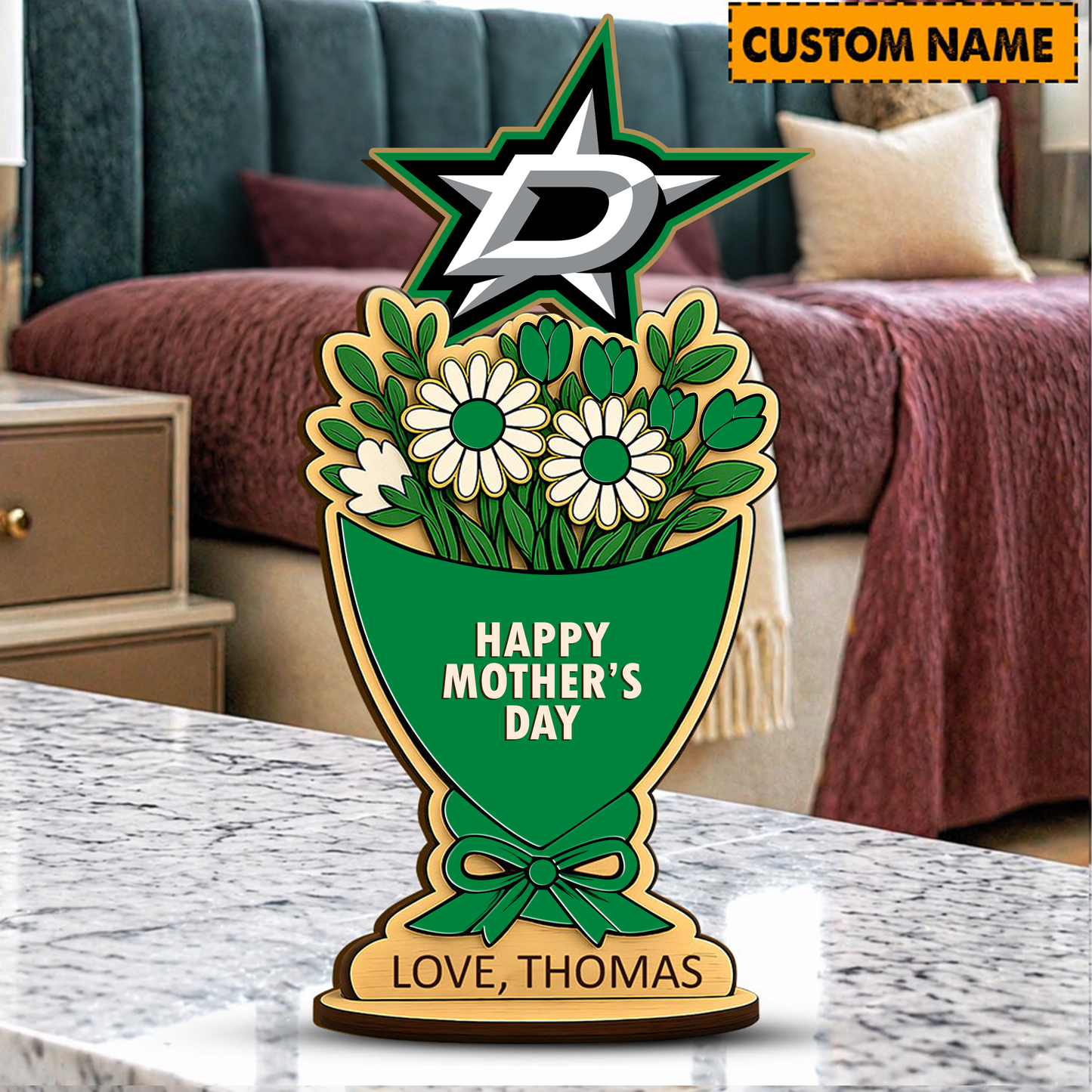 PREMIUM NHL X DS Custom Name Happy Mother's Day Wooden Plaque Gifts For Fan NDT VHM 170426