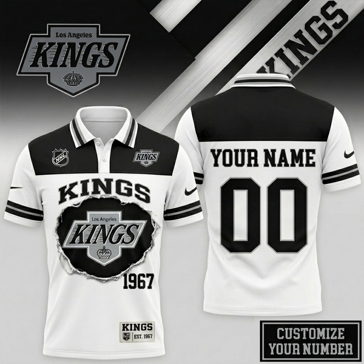 PREMIUM NHL X LAK CLASSIC POLO SHIRT LIMITED EDITIONS NDT NHM 010626