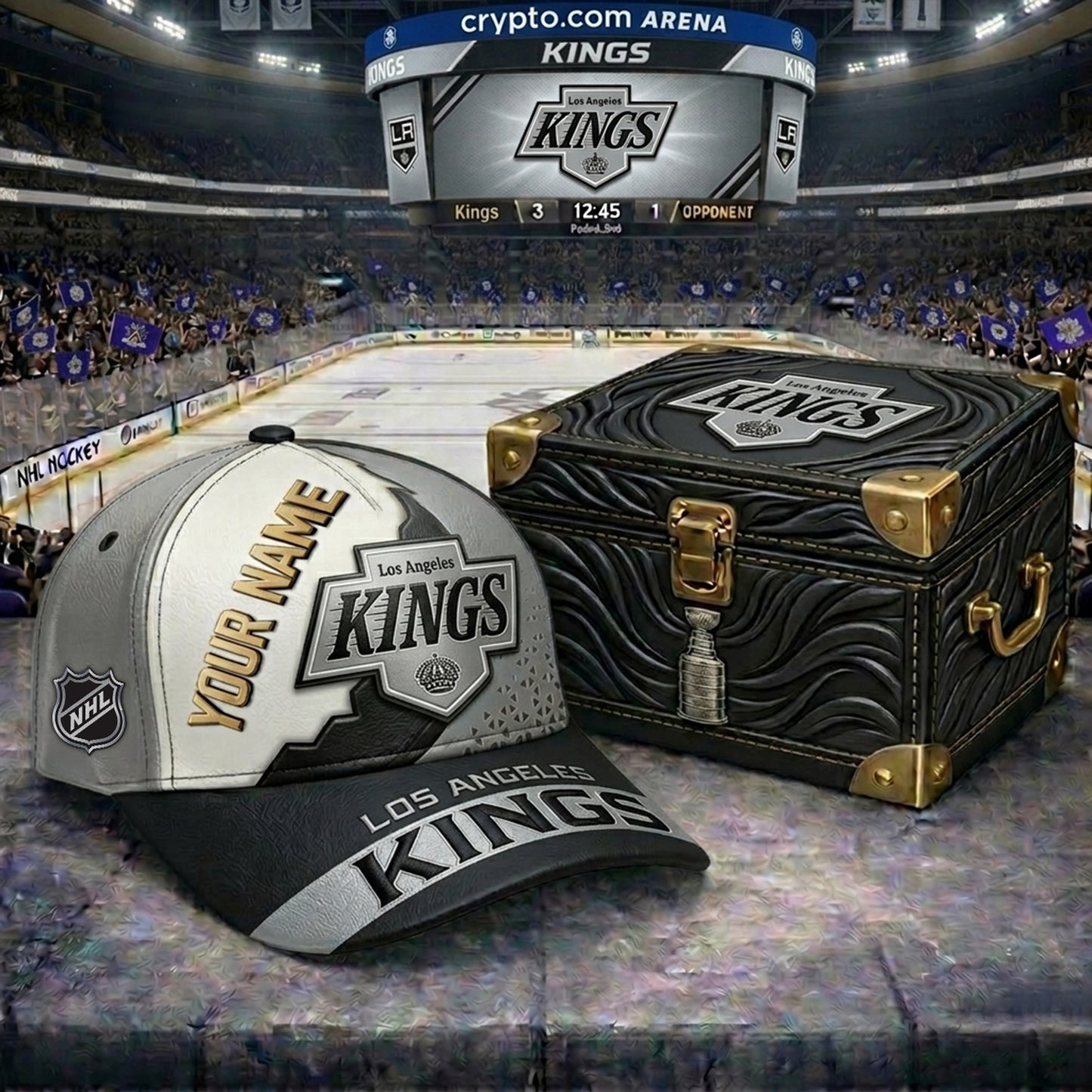 PREMIUM NHL X LAK CRACK CUSTOM NAME V4 HAT NDT NHM 200426
