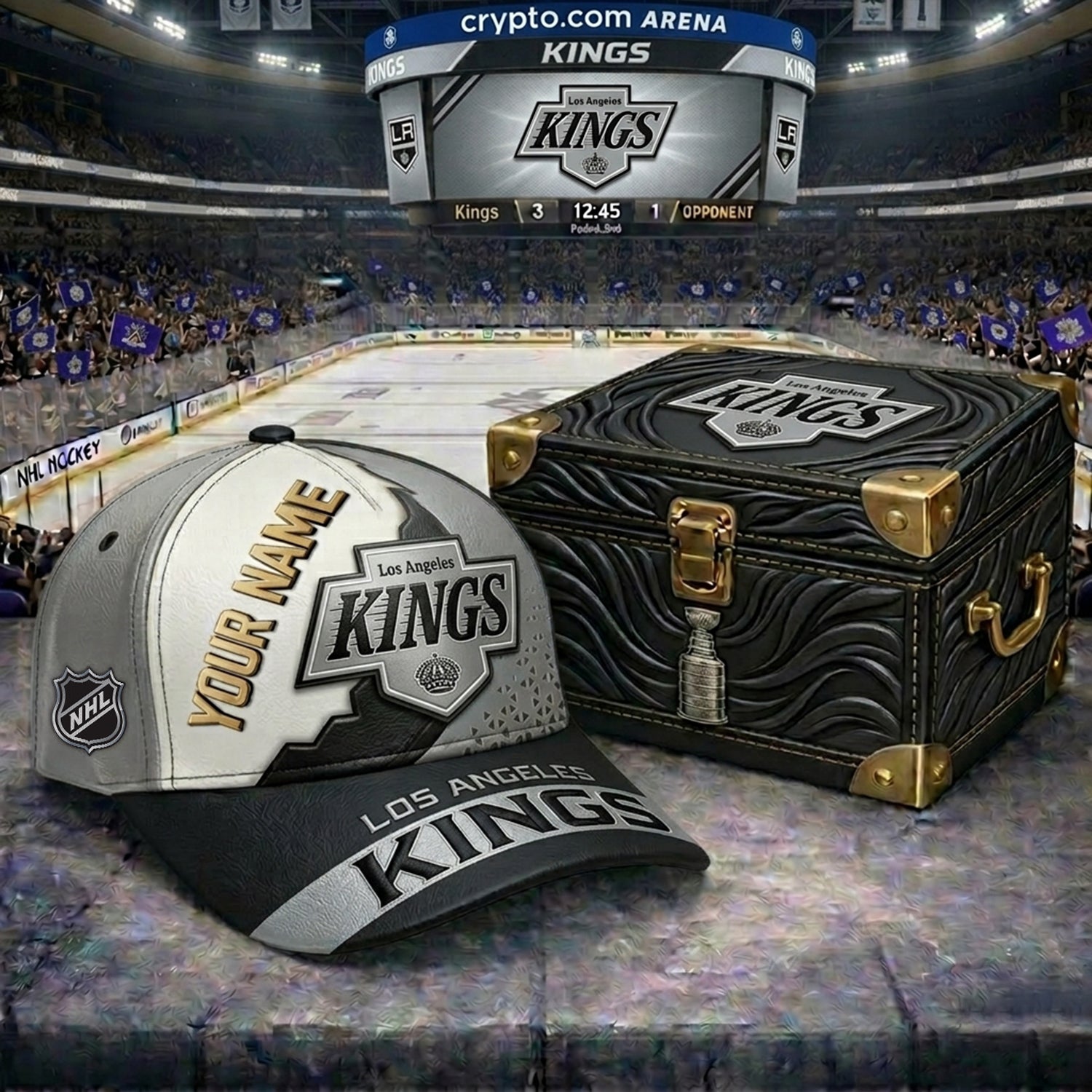 PREMIUM NHL X LAK CRACK CUSTOM NAME V4 HAT NDT NHM 200426