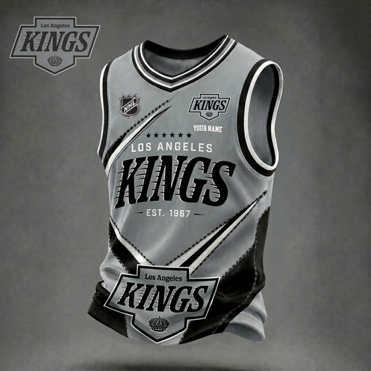 PREMIUM NHL X LAK Game Day V-Neck Tank Top Custome Shirt NDT NHM 060626