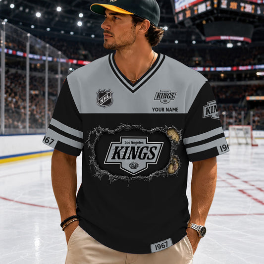 PREMIUM NHL X LAK Streetwear V-neck Shirt Custom Gifts For Fan NDT NHM 290526