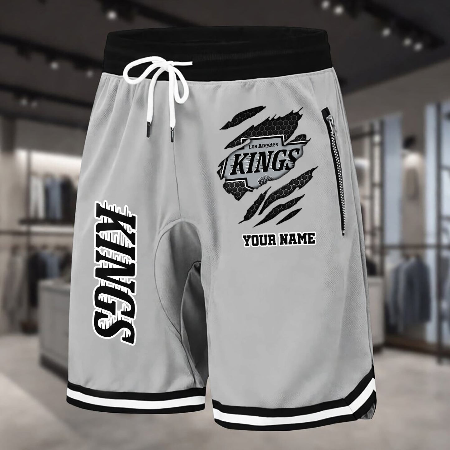 PREMIUM NHL X LAK Summer Fitness Breathable Basketball Shorts NDT NHM 240426