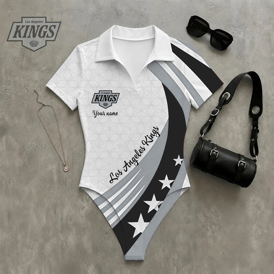 PREMIUM NHL X LAK Women‘s Slim-Fit V-Neck Polo Bodysuit NDT NHM 270526