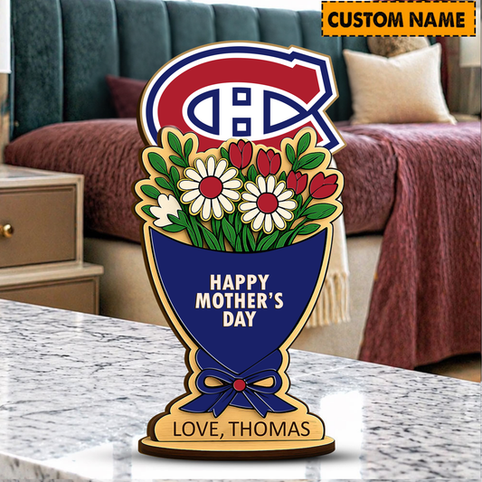 PREMIUM NHL X MC Custom Name Happy Mother's Day Wooden Plaque Gifts For Fan NDT VHM 170426