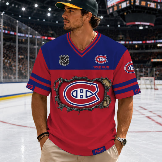 PREMIUM NHL X MC Streetwear V-neck Shirt Custom Gifts For Fan NDT NHM 290526