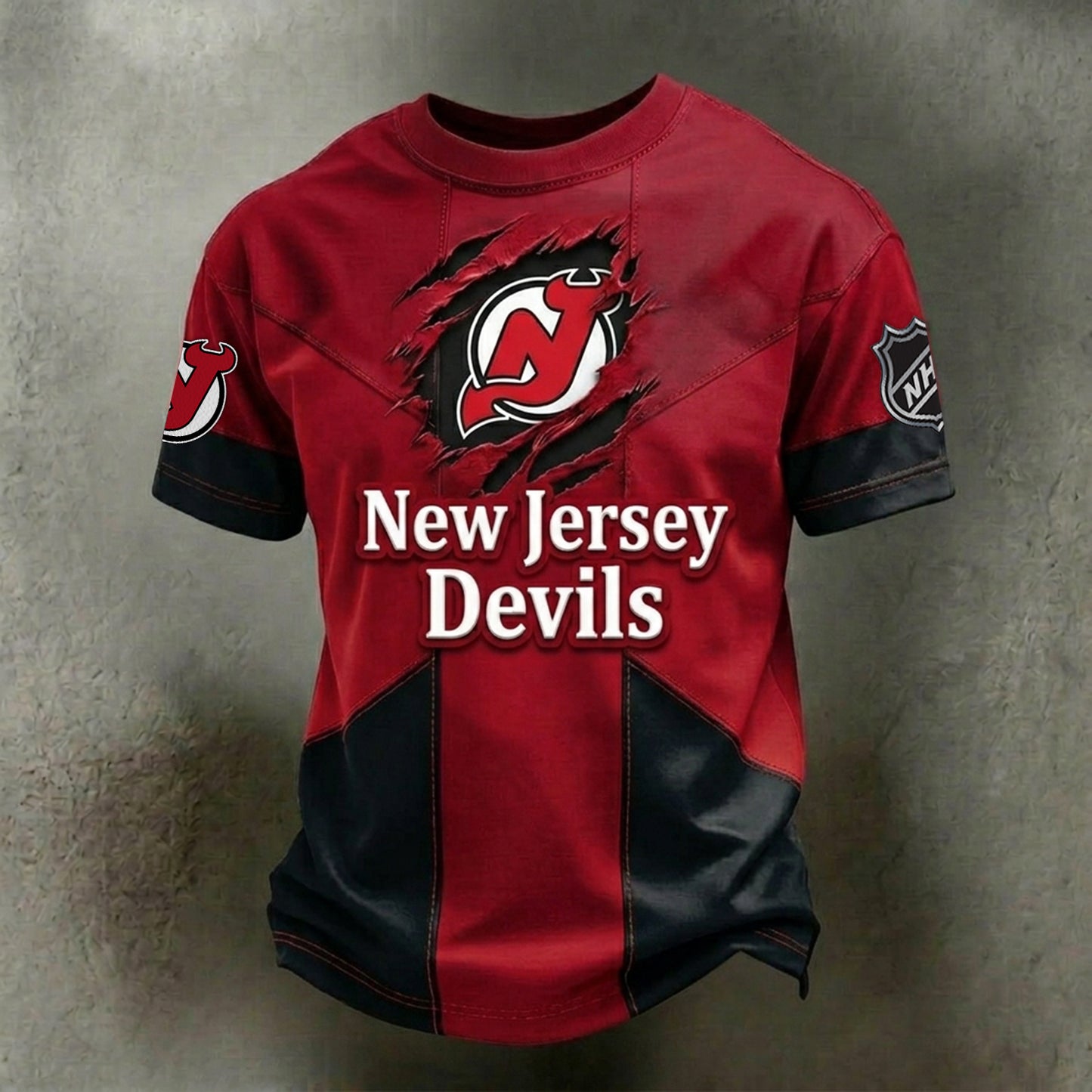 PREMIUM NHL X NJD CRACK SHIRT FOR SUMMER HOLIDAY NDT NHM 080526