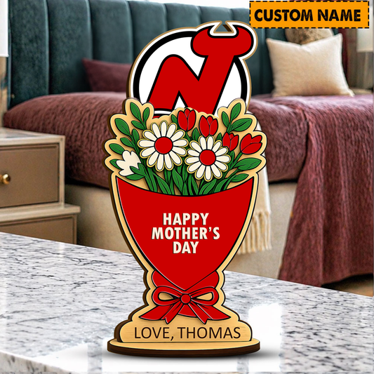 PREMIUM NHL X NJD Custom Name Happy Mother's Day Wooden Plaque Gifts For Fan NDT VHM 170426