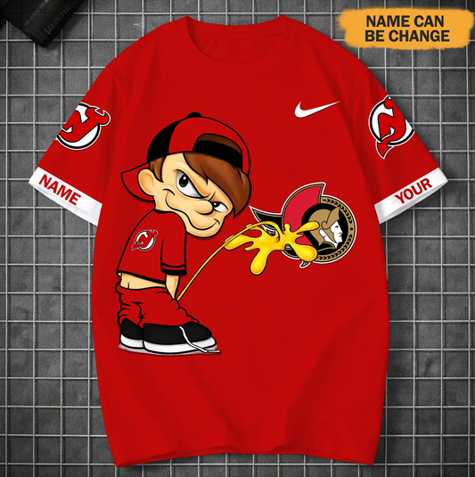 PREMIUM NHL X NJD Funny Peeing Boy New Tshirt Custom Name NDT VHM 160426