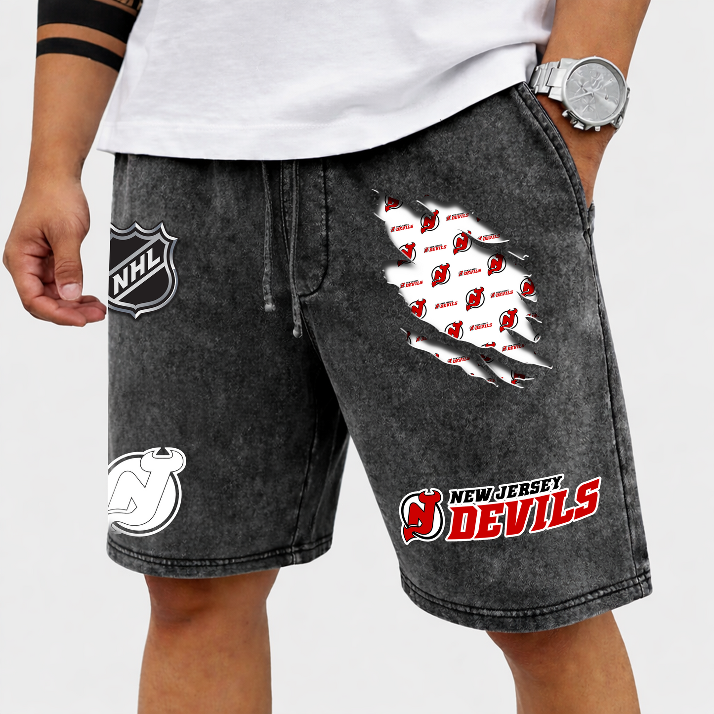 PREMIUM NHL X NJD WASH SHORT FOR SUMMERS HOLIDAY V2 NDT VHM 080426