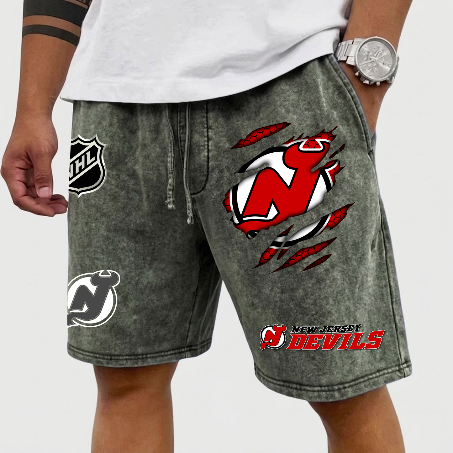 PREMIUM NHL X NJD WASH SHORTS FOR SUMMER HOLIDAY NDT VHM  070426