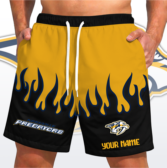 PREMIUM NHL X NP Fire  Flame Short Pants Custom Name Limited Edition NDT VHM 200426