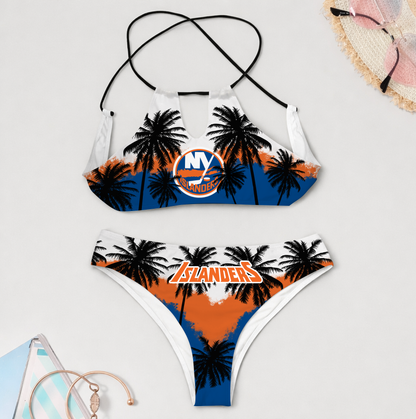 PREMIUM NHL X NYI 3D Women Cami Swimsuit Women Bikini For Summer HOLIDAY