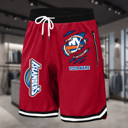 PREMIUM NHL X NYI Summer Fitness Breathable Basketball Shorts NDT NHM 240426