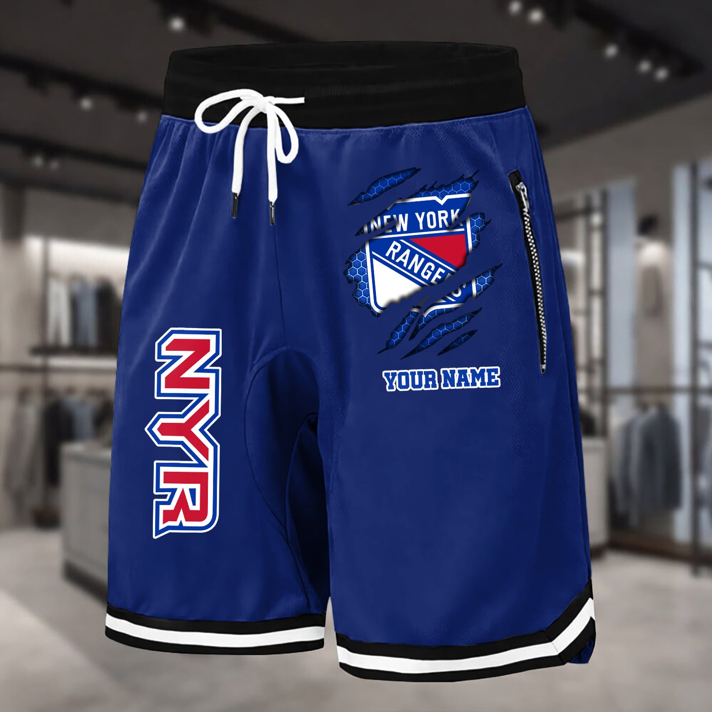 PREMIUM NHL X NYR Summer Fitness Breathable Basketball Shorts NDT NHM 240426