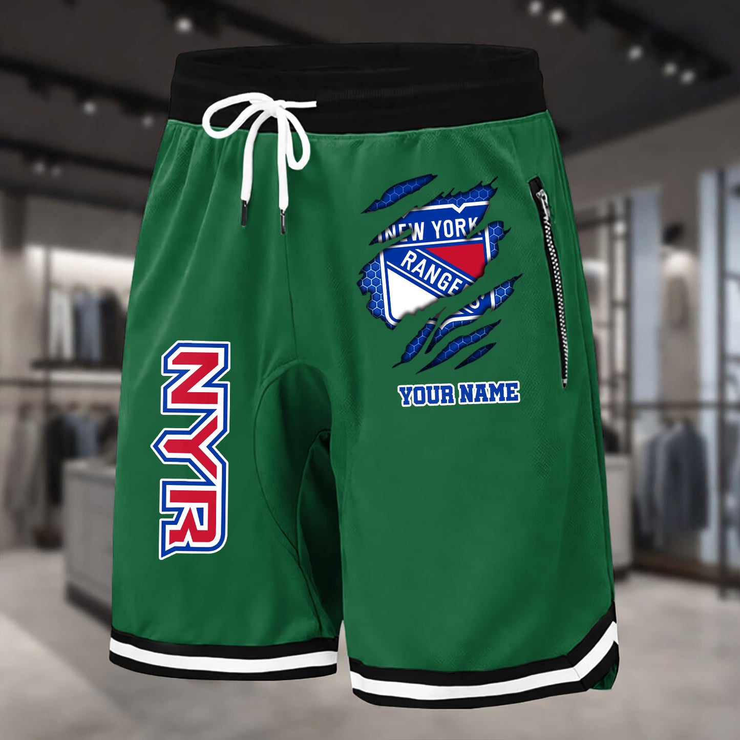 PREMIUM NHL X NYR Summer Fitness Breathable Basketball Shorts NDT NHM 240426