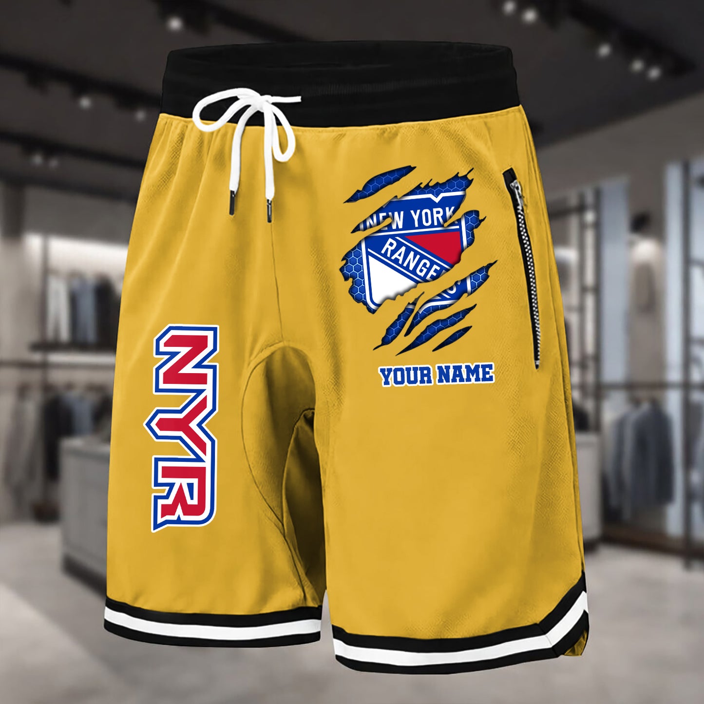 PREMIUM NHL X NYR Summer Fitness Breathable Basketball Shorts NDT NHM 240426