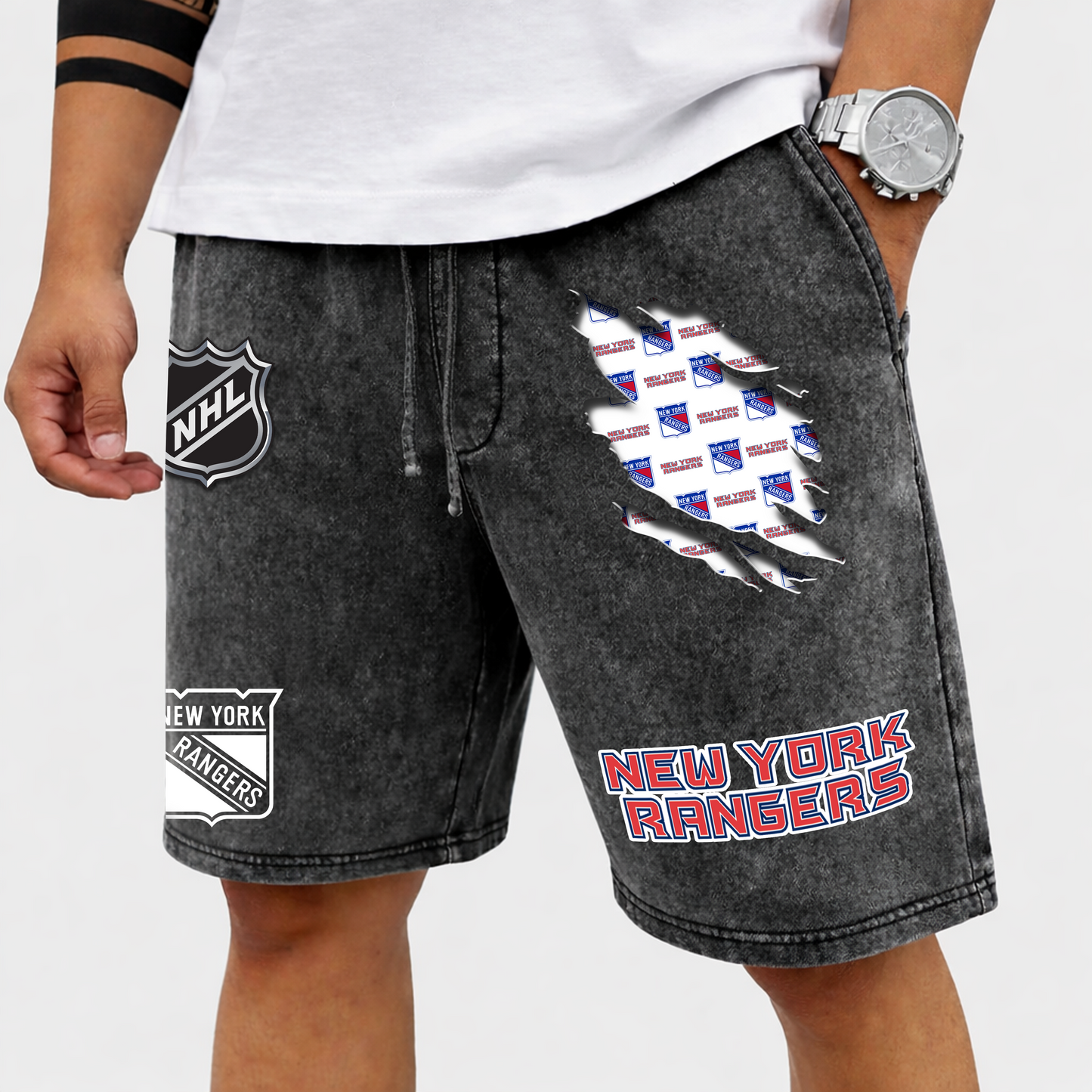 PREMIUM NHL X NYR WASH SHORT FOR SUMMERS HOLIDAY V2 NDT VHM 080426