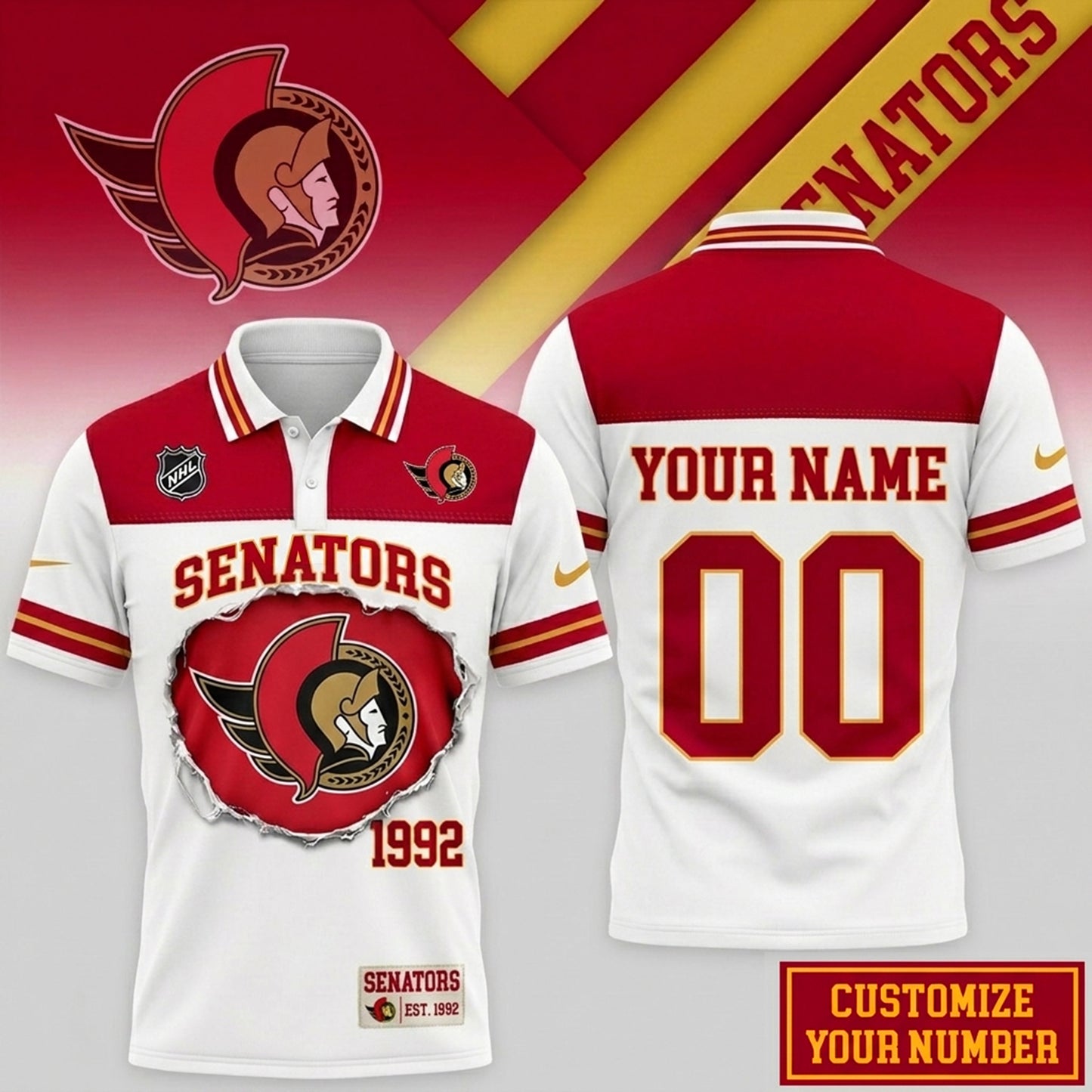 PREMIUM NHL X OS CLASSIC POLO SHIRT LIMITED EDITIONS NDT NHM 010626