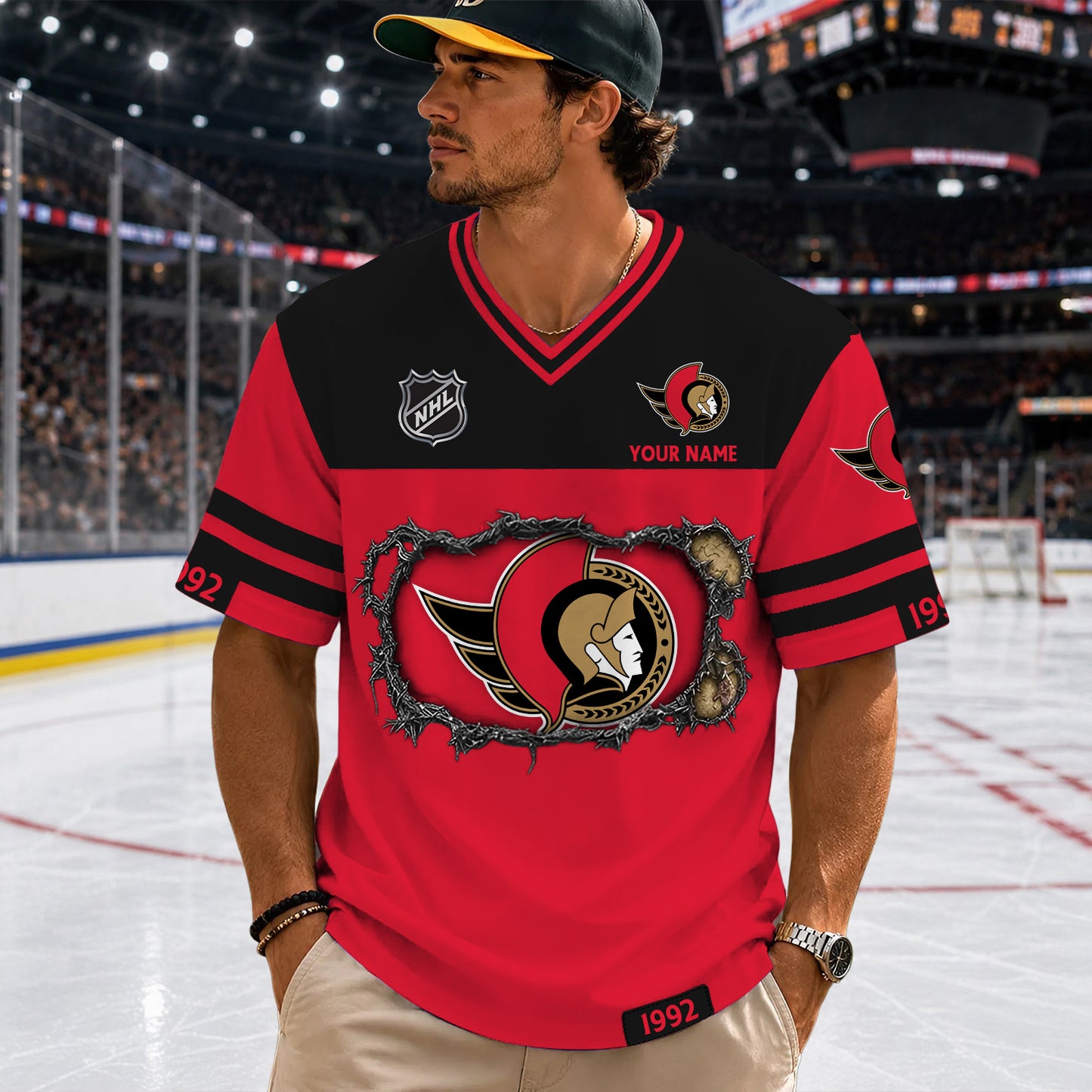 PREMIUM NHL X OS Streetwear V-neck Shirt Custom Gifts For Fan NDT NHM 290526