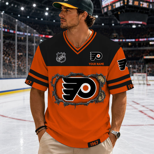 PREMIUM NHL X PF Streetwear V-neck Shirt Custom Gifts For Fan NDT NHM 290526