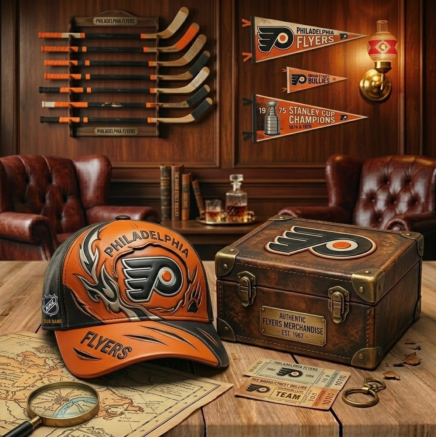 PREMIUM NHL X PF VINTAGE CUSTOME NAME HAT NDT VHM 180426