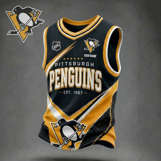 PREMIUM NHL X PIT Game Day V-Neck Tank Top Custome Shirt NDT NHM 060626