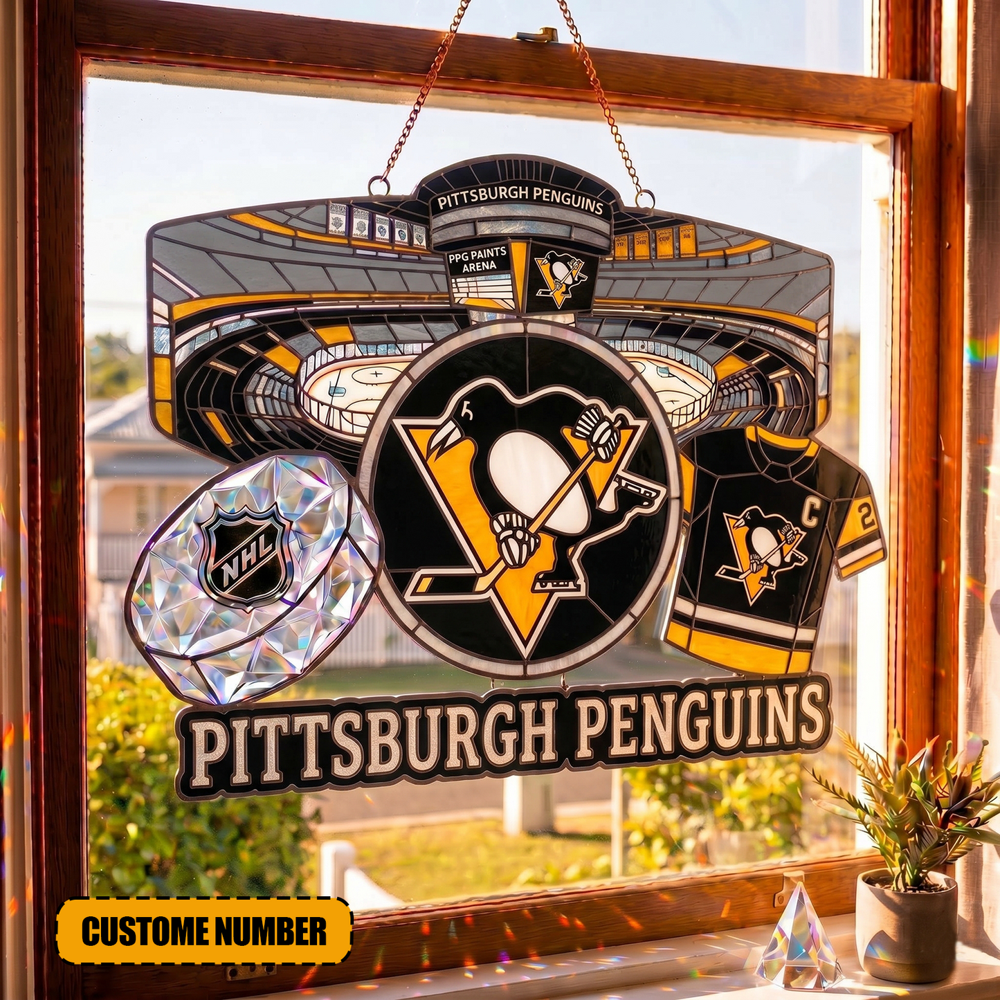 PREMIUM NHL  X PP Suncatcher Custom  Name  Limited Edition NDT VHM 240426