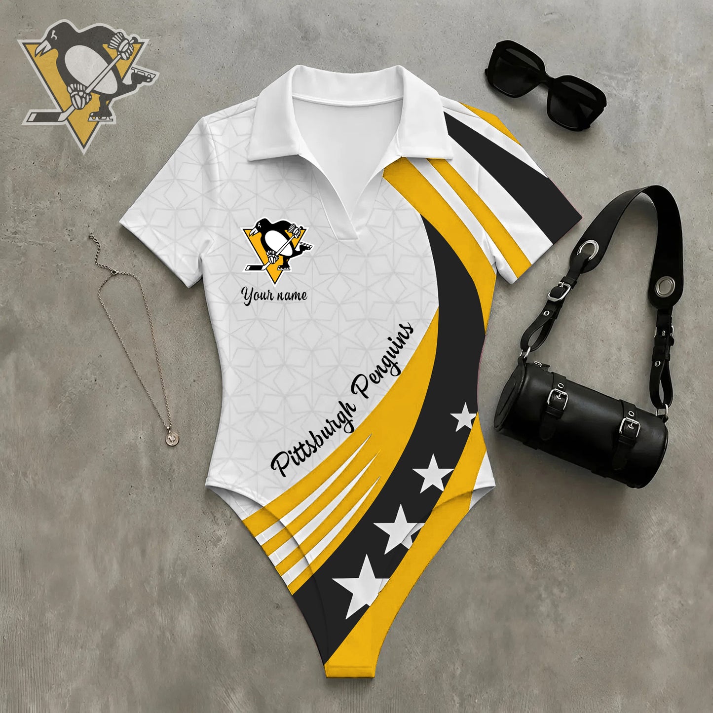 PREMIUM NHL X PP Women‘s Slim-Fit V-Neck Polo Bodysuit NDT NHM 270526