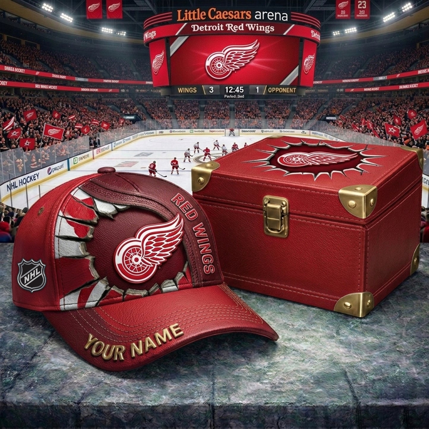PREMIUM NHL X RW CRACK CUSTOM NAME HAT NDT NHM 140426