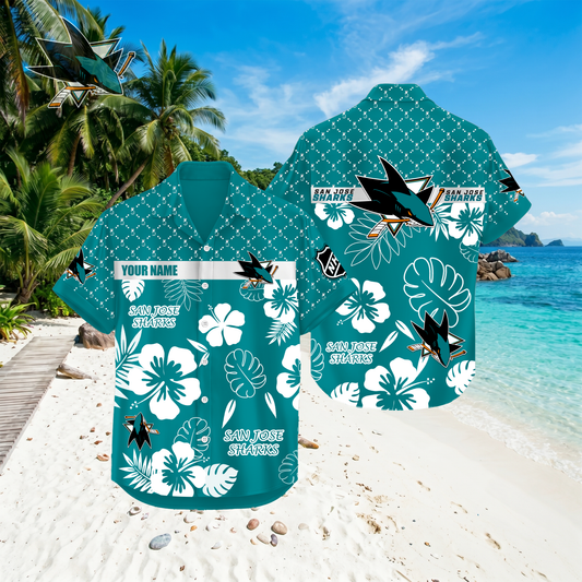 PREMIUM NHL X SJS Hawaiian Shirt Custom Name For Summer Holiday NDT VHM 270426