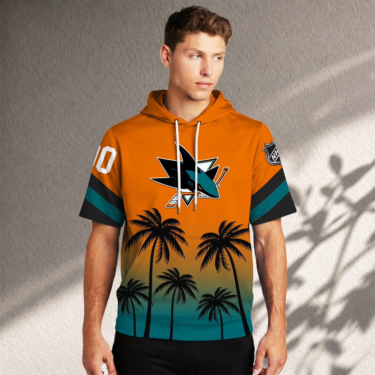 PREMIUM NHL X SJS Short Sleeve Hoodie T-Shirt FOR SUMMER HOLIDAY NDT VHM 160526